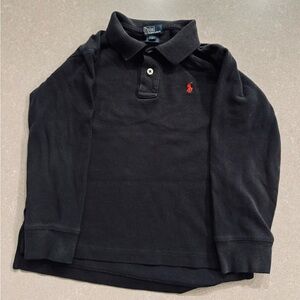 Ralph Lauren Boys Black Polo long sleeve Shirt